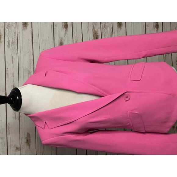 Trina Turk pink Legally Blonde Barbie office siren single-breasted blazer Size 4 - Picture 2 of 10